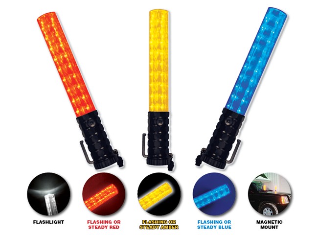20 LED 3-Stage Safety Batons - Batteries & Lighting